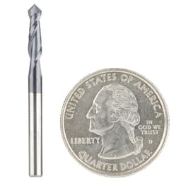 1/8" x 1-1/2" High Performance CNC 'V' Up-Cut Spiral Drill Router Bit/End Mill, 2-Flute, 1/8" Shank