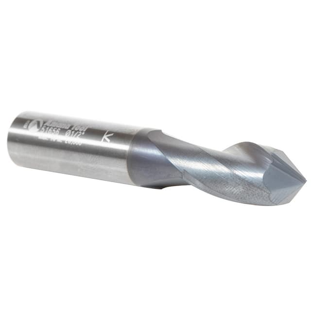 1/2" x 3" High Performance CNC 'V' Up-Cut Spiral Drill Router Bit/End Mill, 2-Flute, 1/2" Shank