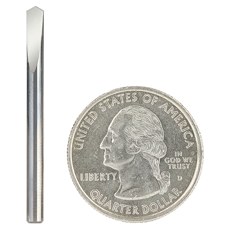 1/8" Dia x 7/16" CNC Solid Carbide 118° Point Spade Drill Router Bit, 1/8" Shank