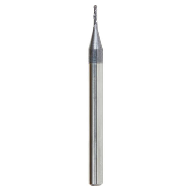 0.035" AlTiN Coated CNC Steel Ball End Mini Mill Bit, 2-Flute
