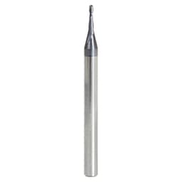 0.040" AlTiN Coated CNC Steel Ball End Mini Mill Bit, 2-Flute