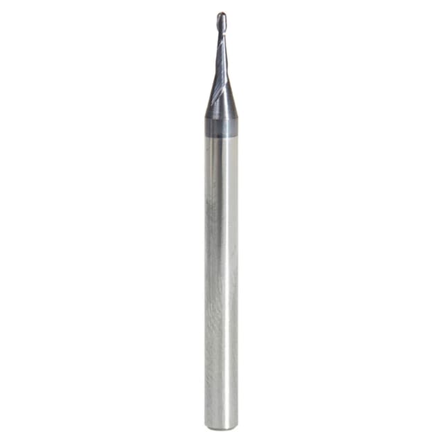 0.040" AlTiN Coated CNC Steel Ball End Mini Mill Bit, 2-Flute