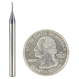 0.025" AlTiN Coated CNC Steel Ball End Mini Mill Bit, 4-Flute