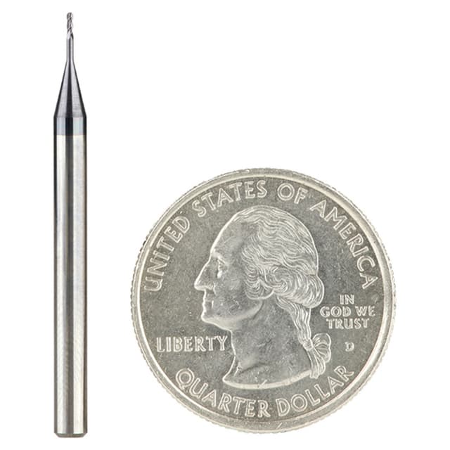0.025" AlTiN Coated CNC Steel Ball End Mini Mill Bit, 4-Flute