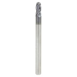 1/8" Dia x 1/4" High Performance Solid Carbide CNC Steel, Helix Spiral Ball Nose with AlTiN Coating 4-Flute, 1/8 "Shank, 1-1/2" Long Up-Cut Router Bit, /End Mill