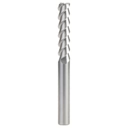 10mm x 45mm 55° CNC Solid Carbide Aluminum/Acrylic Cutting Helix End Mill Bit, 3-Flute, 10mm Shank