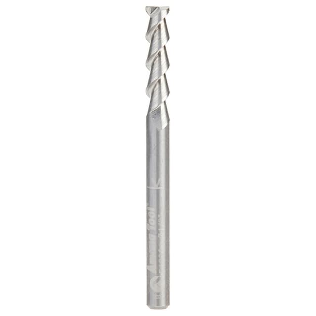 1/8" x 1/2" 55° CNC Solid Carbide Aluminum/Acrylic Cutting Helix End Mill Bit, 2-Flute, 1/8" Shank