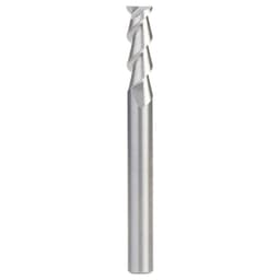CNC 1/4" x 3/4" 55° Solid Carbide Aluminum/Acrylic Cutting Helix End Mill Bit, 2-Flute, 1/4" Shank