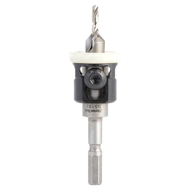 3/8" Dia x 1/8" Drill Dia 82° Carbide Tipped Countersink with Adjustable Low Friction Depth Stop for Festool CENTROTEC System