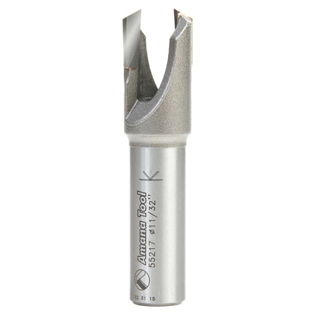 5/8" Dia x 1/2" Carbide Tipped Plug Cutter for Drill Press, 1/2" Shank