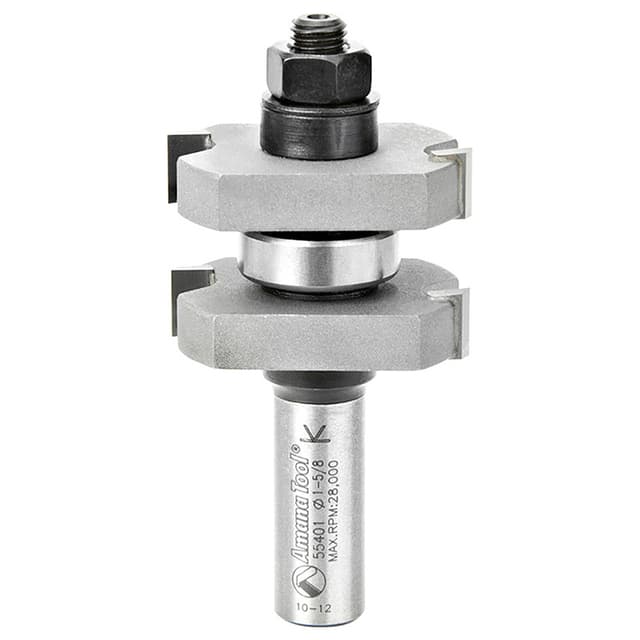 1-5/8" x 3-3/8" 2-Wing Tongue/Groove Assembly Bit, 1/2" Shank