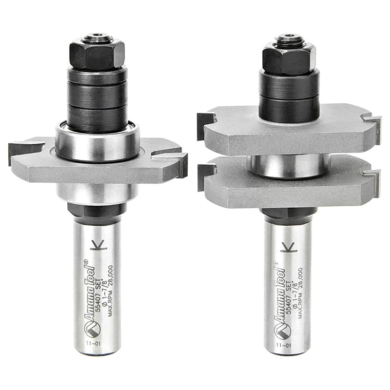 1-7/8" x 3" 2-Piece Tongue/Groove Bit Set, 1/2" Shank