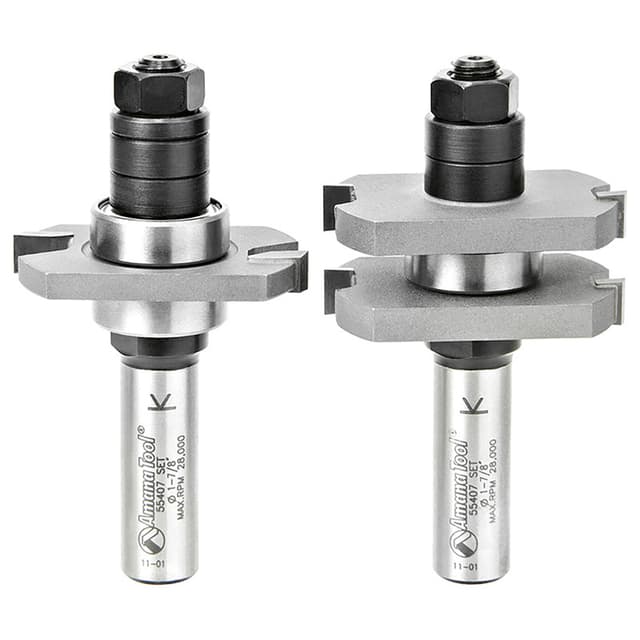 1-7/8" x 3" 2-Piece Tongue/Groove Bit Set, 1/2" Shank