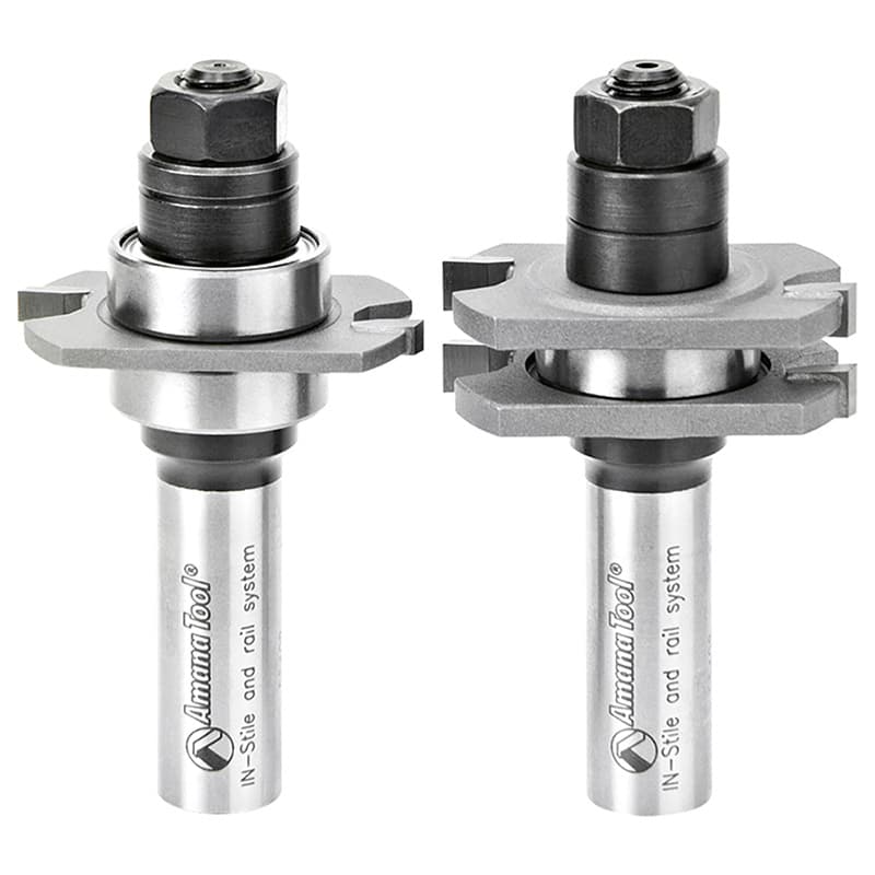 1-5/8" x 3" 2-Piece Tongue/Groove Bit Set, 1/2" Shank