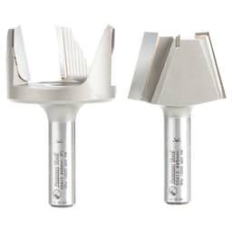 1-3/4" Dia x 1-3/16" Carbide Tipped Solid Surface Tapered Plug Cutter Repair Router Bit, Set, 1/2" Shank (2 Pieces)