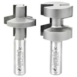 1-1/4" 2-Piece Wedge Tongue/Groove Bit, 2-Flute, 1/2" Shank