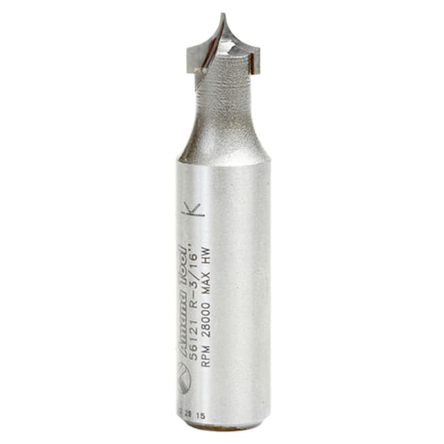 3/8" Dia x 5/16" Carbide Tipped Point Cutting Roundover 3/16" Radius Router Bit, 1/2 Shank