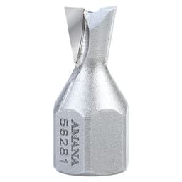 3/8" Dia x 3/8" Carbide Tipped 9° Dovetail Screw Cutter, 1/4" - 28 Thread