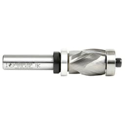7/8" x 3-3/4" Spiral Flush Trim Compression Bit with Upper/Lower Ball Bearing, 2-Flute, 1/2" Shank