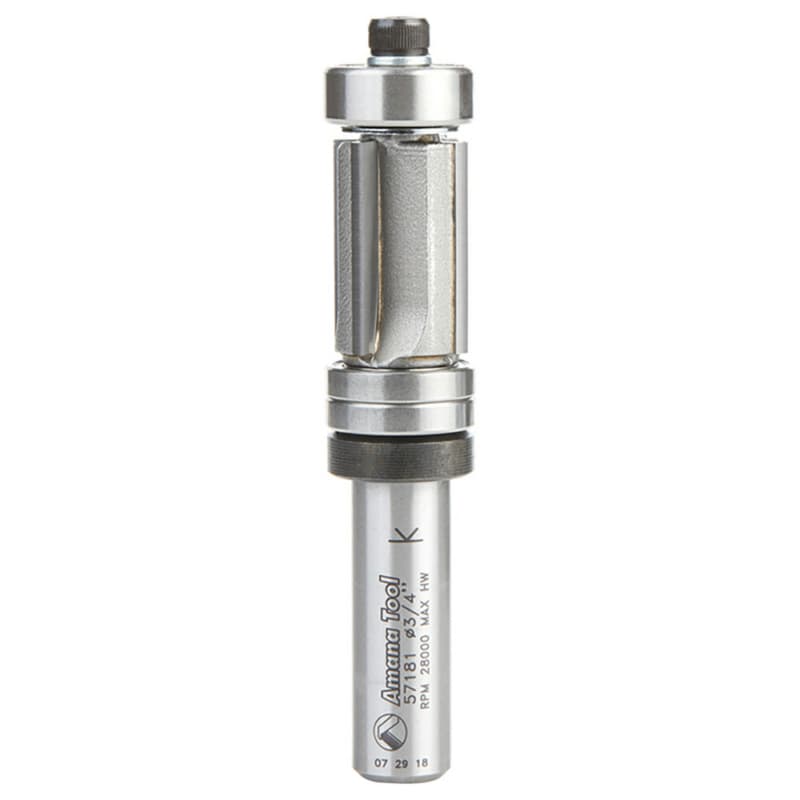 3/4" x 3-25/32" Multi-Trimmer Bit, 4-Flute, 1/2" Shank