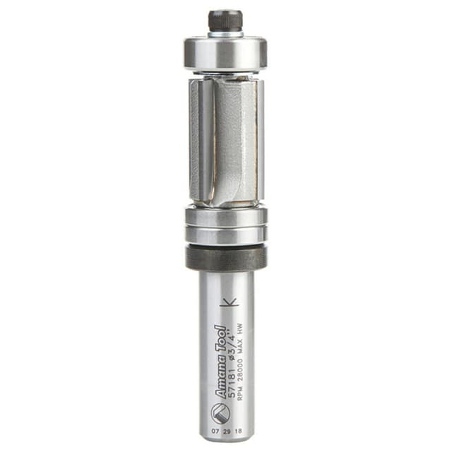 3/4" x 3-25/32" Multi-Trimmer Bit, 4-Flute, 1/2" Shank