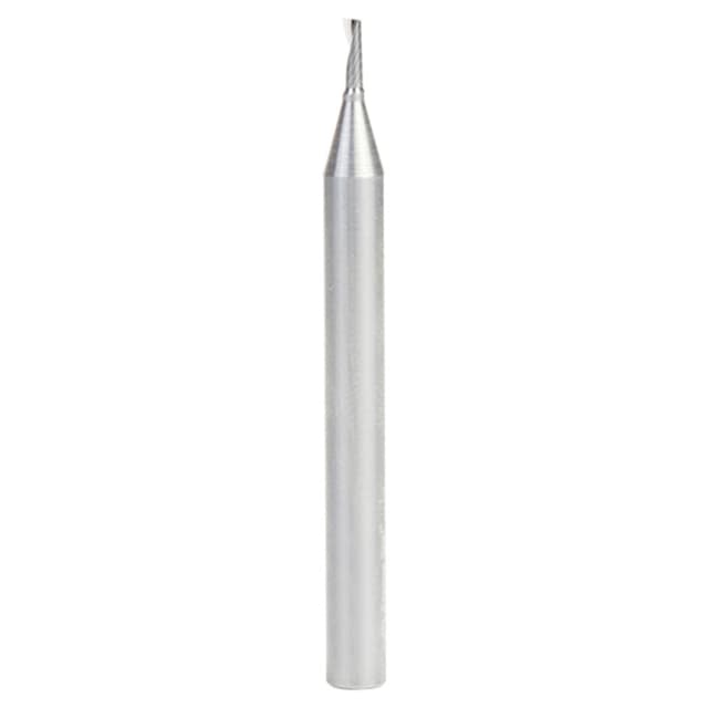 2mm Dia x 6mm Metric Solid Carbide CNC Spiral 'O' Single Flute, Aluminum Cutting, 6mm Shank, 64mm Long Up-Cut Router Bit