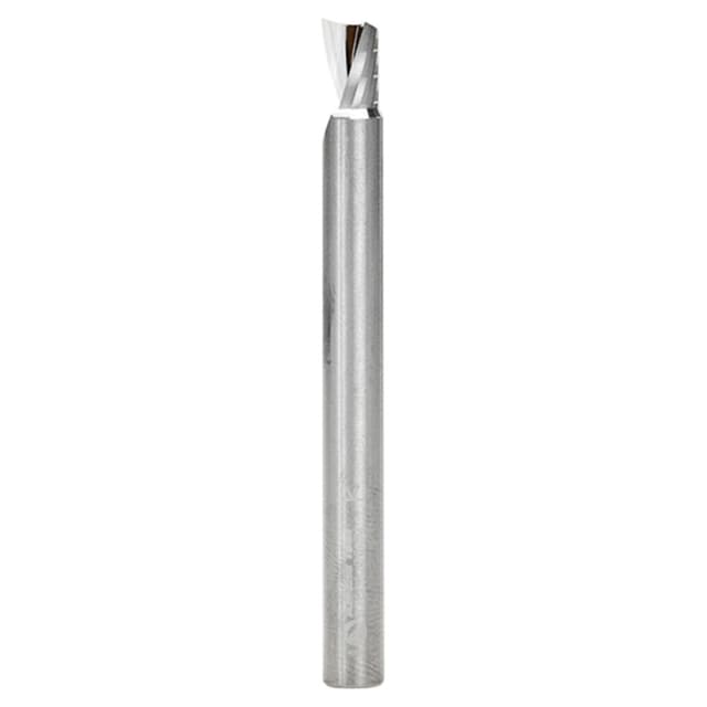 6mm Dia x 8mm Metric Solid Carbide CNC Spiral 'O' Single Flute, Aluminum Cutting, 6mm Shank, 64mm Long Up-Cut Router Bit