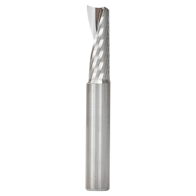 10mm Dia x 30mm Metric Solid Carbide CNC Spiral 'O' Single Flute, Aluminum Cutting, 10mm Shank, 76mm Long Up-Cut Router Bit