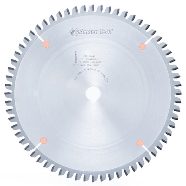 8" x 64 Teeth Aluminum/Non-Ferrous Metal Saw Blade
