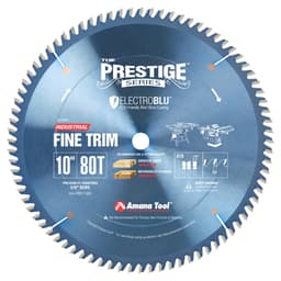 Prestige 10" x 80 Teeth Electro-Blu Non-Stick Coated Trim Saw Blade