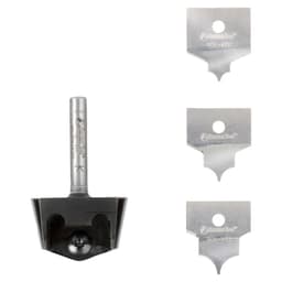 AMS-214 4-Piece Tru Point Roundover Insert CNC System Router Bit, Set, 1/4" Inch Shank