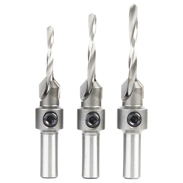 AMS-623 3-Piece Round Shank Countersink Set