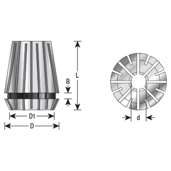 5/16" x 40mm CO-175 5/16 Dia CNC High Precision Spring Collet for ER32 Tool Holder