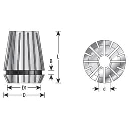 5/8" x 40mm CO-186 5/8 Dia CNC High Precision Spring Collet for ER32 Tool Holder
