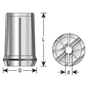 3/8" x 34mm CNC High Precision Spring Collet for RDO-20/SYOZ-20/EOC12 Tool Holder