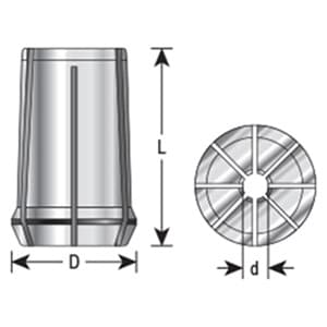 9-10mm x 34mm CO-415 9-10mm CNC High Precision Spring Collet for RDO-20/SYOZ-20/EOC12 Tool Holder