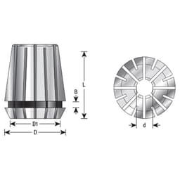 1/2" x 60mm CNC High Precision Spring Collet for ER50 Tool Holder
