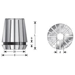 3/4" x 60mm CNC High Precision Spring Collet for ER50 Tool Holder