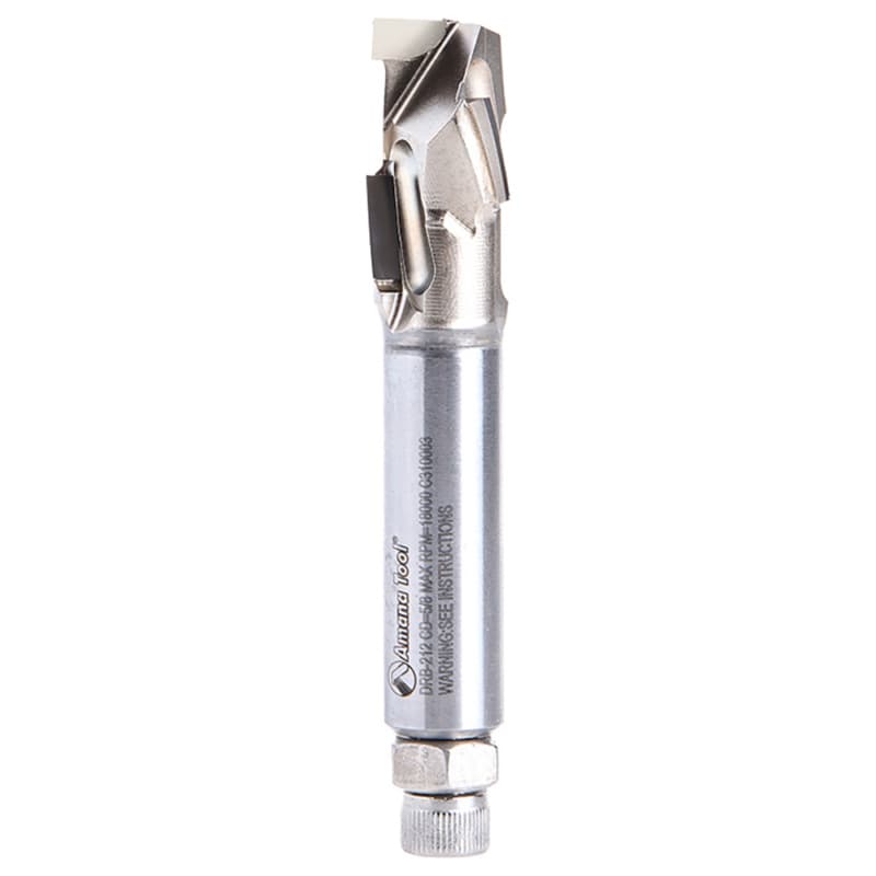 DRB-212 5/8" x 1" CNC Tipped Compression Up/Down Shear R/H Direction Router Bit, 2-Flute, 1/2" Shank