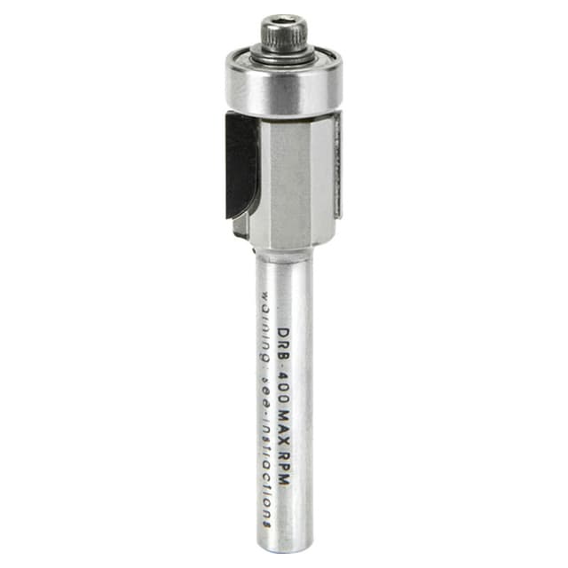 1/2" Dia x 7/16" Polycrystalline Diamond (PCD) Flush Trim for MDF/Laminate Composites ACM Materials/Aluminum, 1/4 Shank