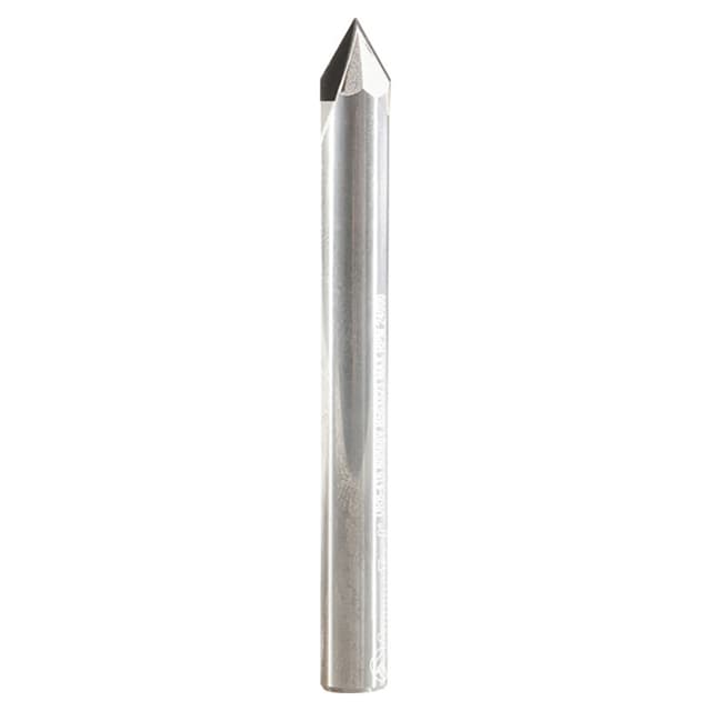 1/4" Dia x 1/8" CNC Polycrystalline Diamond 60° Engraving, V-Grooving and Chamfering Router Bit, 1/4" Shank