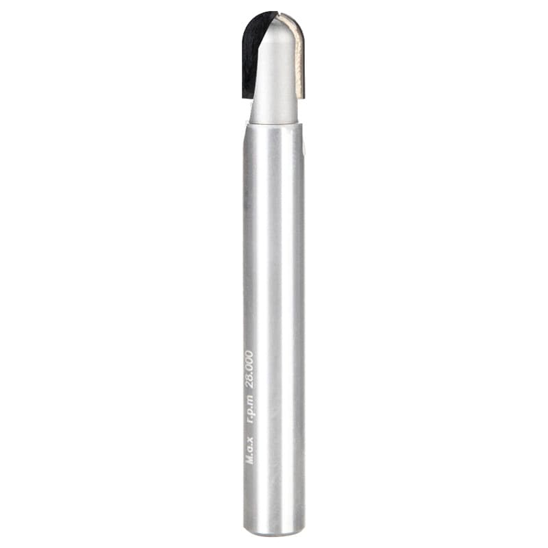 3/8" Dia x 1/2" CNC Polycrystalline Diamond Ball Nose Bit3/16" Radius, 3/8" Shank, 3" Long, 2 Flute, Router Bit