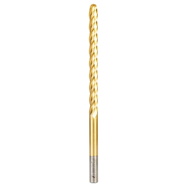 1/2" Dia x 10" Foam Cutting Ball End Extended Reach TiN Coated Up-Cut Spiral Router Bit, 4-Flute, 1/2" Shank