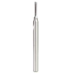 1/8" x 3-1/4" Plastic Cutting 'O' Straight Bit, 1-Flute, 1/4" Shank