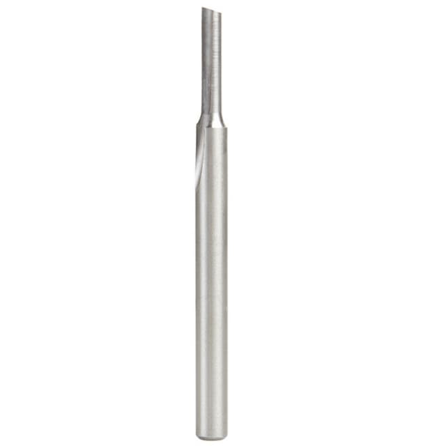 3/16" x 3-1/4" Plastic Cutting 'O' Straight Bit, 1-Flute, 1/4" Shank, 3/4" Cutting Height