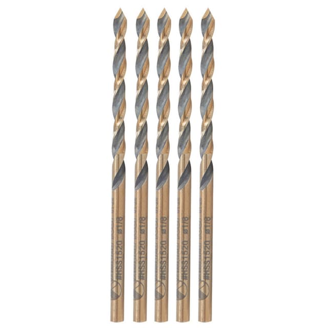 1/8" x 2-3/4" Plastic Drill Bit, 1/8" Shank (5 Pack)