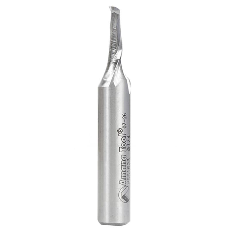 1/4" x 3-1/4" Aluminum Cutting Up-Cut Spiral Router Bit, 1-Flute, 1/2" Shank