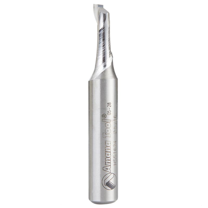 5/16" x 3-1/4" Aluminum Cutting Up-Cut Spiral Router Bit, 1-Flute, 1/2" Shank