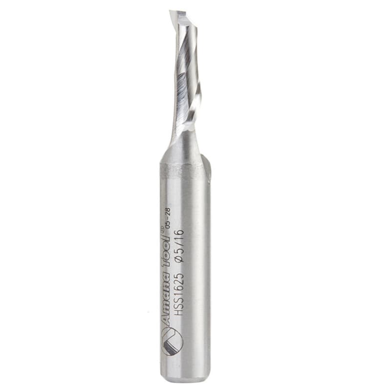 5/16" x 3-1/2" Aluminum Cutting Up-Cut Spiral Router Bit, 1-Flute, 1/2" Shank