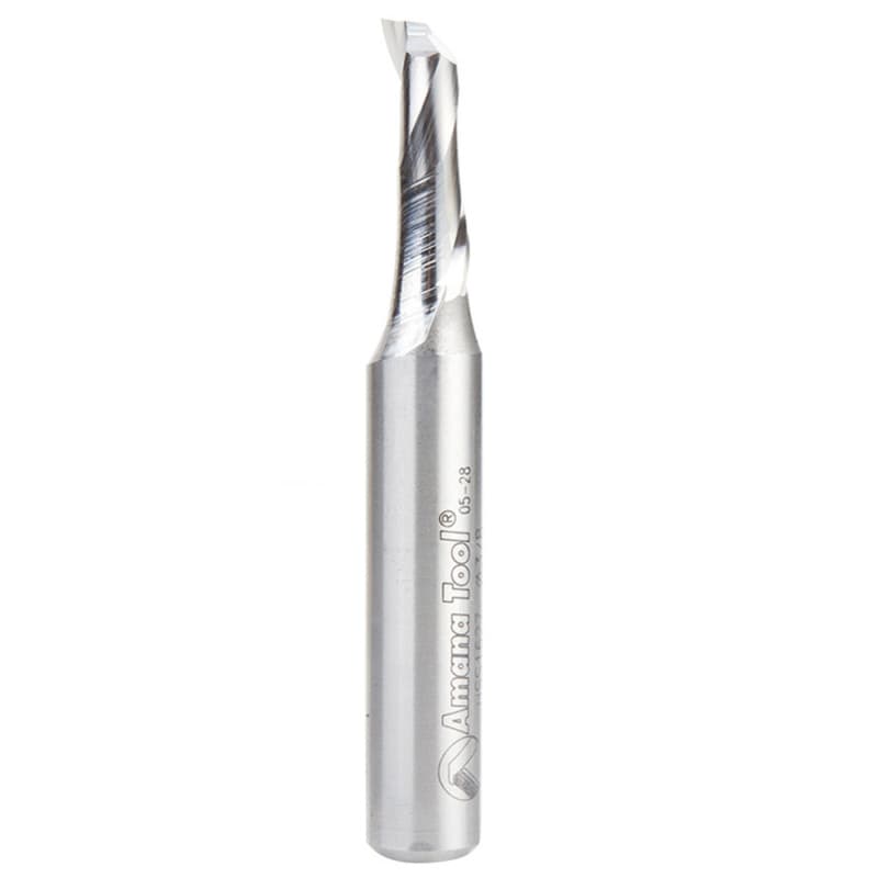 3/8" x 3-1/2" Aluminum Cutting Up-Cut Spiral Router Bit, 1-Flute, 1/2" Shank